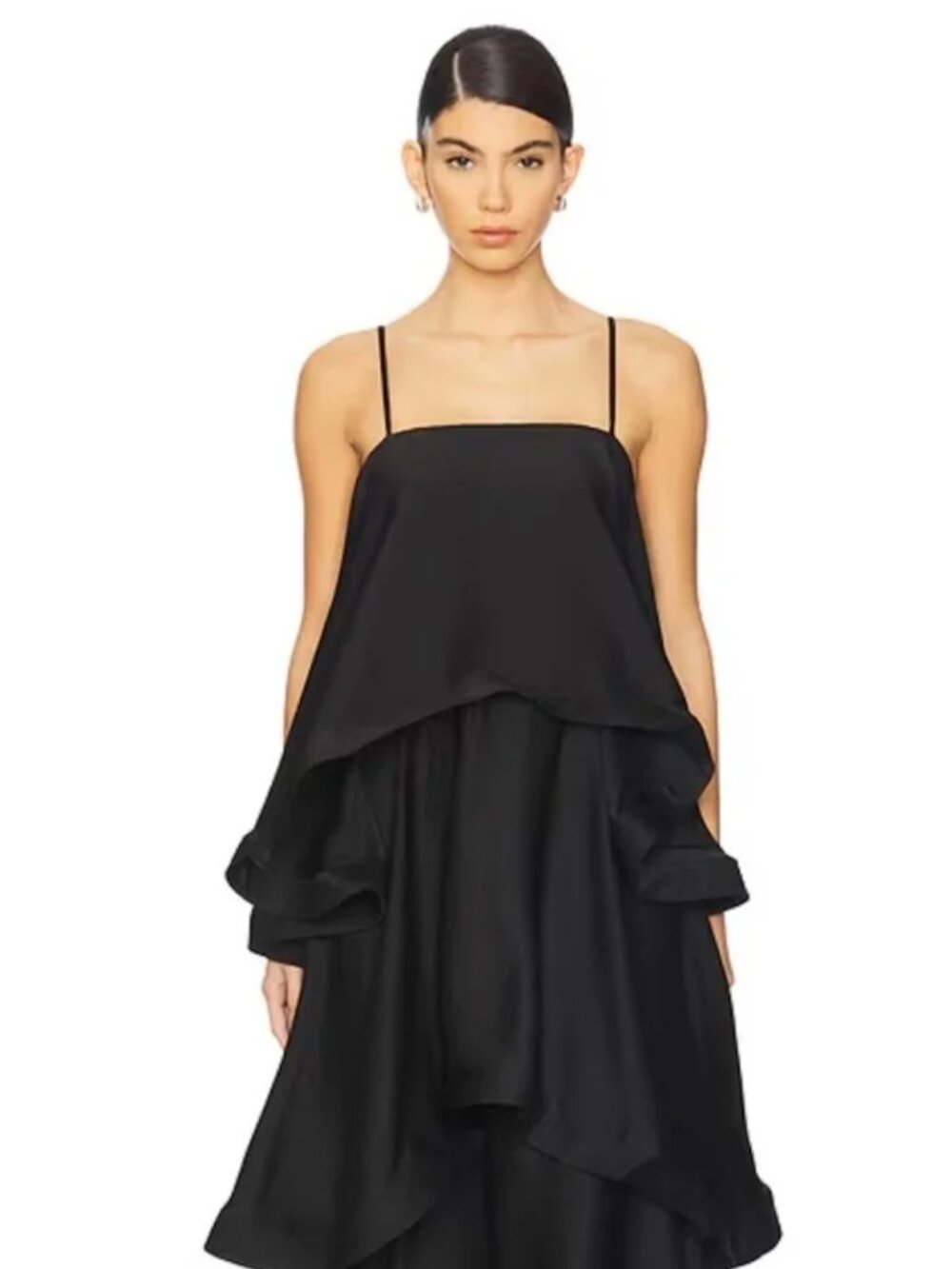 Elliatt Tilly Tiered Maxi Dress in Black - Sz XL